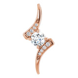 Jerome Whitehead 14K Rose Gold Diamond Pendant – 1/3 Carat Total Weight