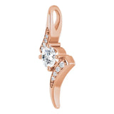 Jerome Whitehead 14K Rose Gold Diamond Pendant – 1/3 Carat Total Weight
