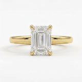 2.0 Ct Emerald  Lab Grown Diamond 14k Yellow Gold