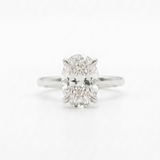 14K White Gold 3 1/8cttw Lab Grown Diamond Hidden Halo Engagement Ring