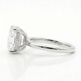14KW 4 1/6cttw OV LAB DIA Hidden Halo Engagement Ring