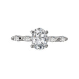 Romance - East/West Accented Solitare Setting