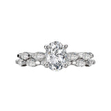 Romance - East/West Accented Solitare Setting
