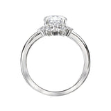 Romance 160053-RD100  halo semi-mount engagement ring