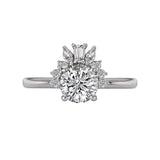 Romance 160053-RD100  halo semi-mount engagement ring