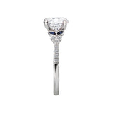 Romance Sapphire & Diamond Semi-Mount Engagement Ring – 160056-RD200CZ