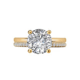 Romance Lab Grown Diamond Semi-Mount Hidden Halo Engagement Ring