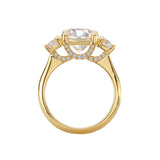 3-Stone Semi-Mount Diamond Engagement Ring