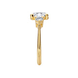 3-Stone Semi-Mount Diamond Engagement Ring