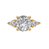 3-Stone Semi-Mount Diamond Engagement Ring