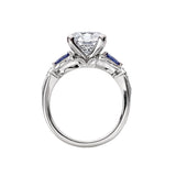 Diamond and Sapphire Semi-Mount Engagement Ring