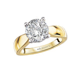 Diamond Semi-Mount Hidden Halo Engagement Ring
