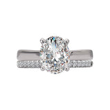 Romance Hidden Halo Semi-Mount Diamond Engagement Ring