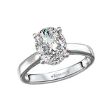 Romance Hidden Halo Semi-Mount Diamond Engagement Ring