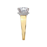 Diamond Semi-Mount Hidden Halo Engagement Ring