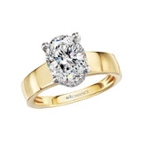 Diamond Semi-Mount Hidden Halo Engagement Ring