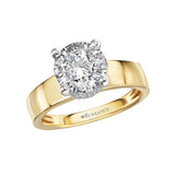 iamond Semi-Mount Hidden Halo Engagement Ring