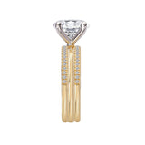 Romance 160247-OV200Y Oval Halo Split Shank Semi-Mount Diamond Ring in 14K Yellow Gold