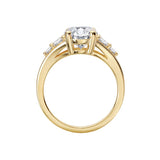 Romance 160250-OV200Y Oval Halo Semi-Mount Diamond Ring in 14K Yellow Gold