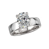Bold Band Semi-Mount Diamond Engagement Ring