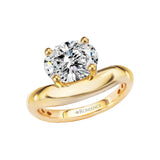 Solitaire Hidden Halo Diamond Engagement Ring
