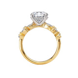 Romance 160290-RD200Y Round Halo Semi-Mount Diamond Ring in 14K Yellow Gold