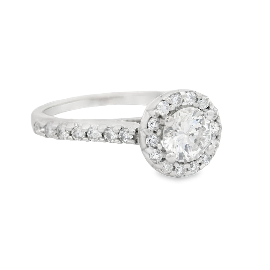 White Gold Round Brilliant Diamond Engagement Ring