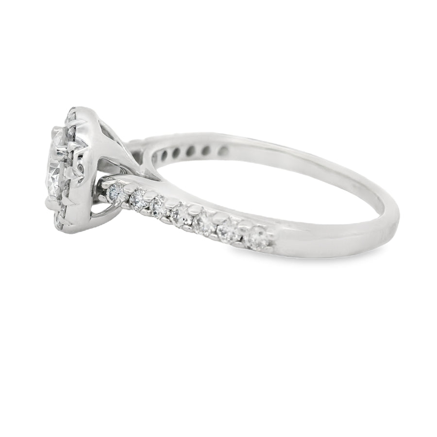 White Gold Round Brilliant Diamond Engagement Ring