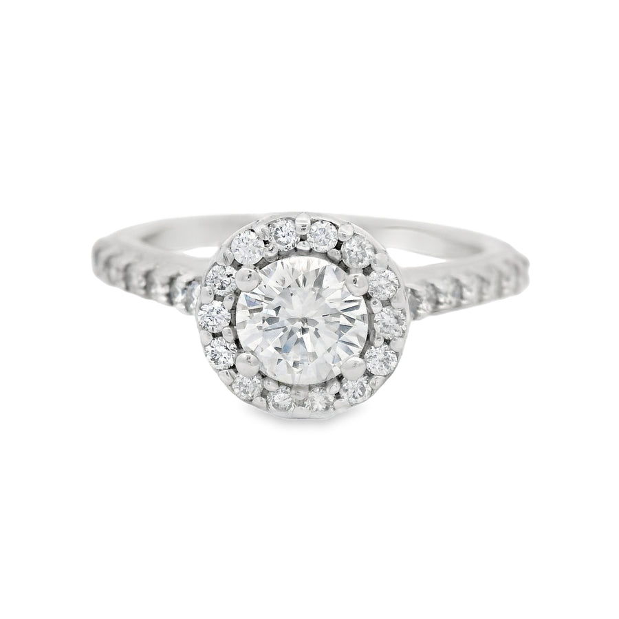 White Gold Round Brilliant Diamond Engagement Ring