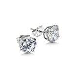 1 Carat Lab Grown Diamond  14K White Gold 4 Prong Stud Earrings