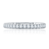 A.JAFFE Classics 18K White Gold Wedding Band MR2008Q/40