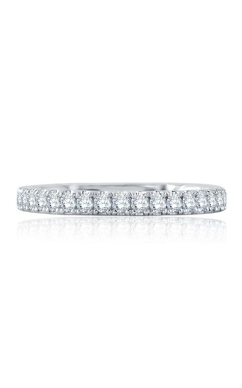 A.JAFFE Classics 18K White Gold Wedding Band MR2008Q/40