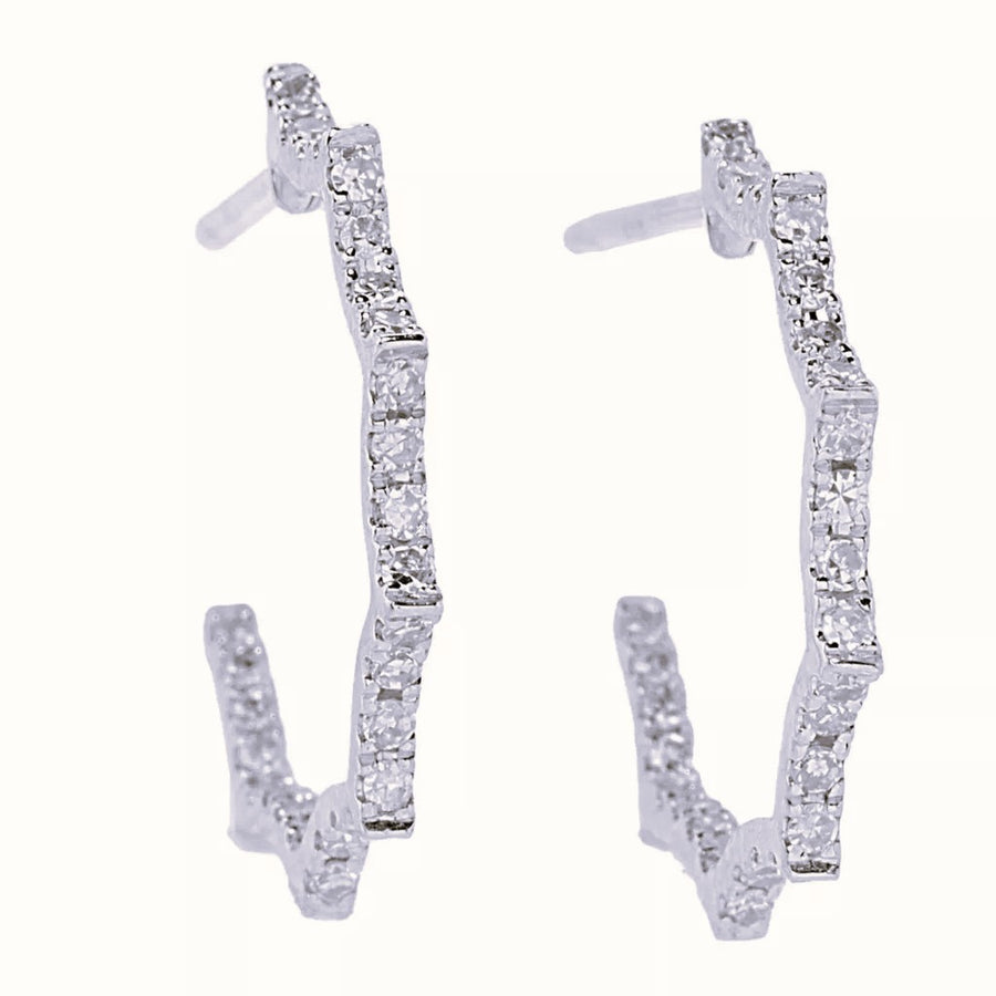 LALI Jewels 14K Gold Polished 0.28ctw Diamond Geometric J-Ho...