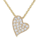 Sonia Bitton Galerie de Bijoux 0.13ctw Diamond Heart Pendant w/ Chain