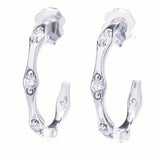 Gems of Distinction 14K Gold Polished 0.44ctw Diamond Hoop Earrings