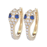 Gem & Diamond Snake Earrings