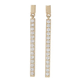 Beverly Hills Elegance 14KY Gold 1.12ctw Diamond Bar Drop Earrings