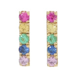 Sabrina Designs 14K Gold 0.22ctw Multi Color Sapphire Stud Earrings