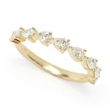 Sabrina Designs 14K Gold 0.90ctw Pear Shape Diamond 9-Stone Ring
