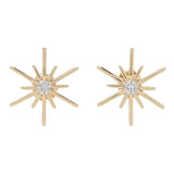 Gems of Distinction 14K Gold 0.21ctw Diamond Starburst Stud Earrings