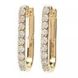 Gems of Distinction 14KW Gold 0.70ctw Diamond Hoop Earrings