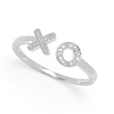 Sabrina Designs 14K Gold Polished 0.08ctw Diamond XO Ring, 1.8 grams