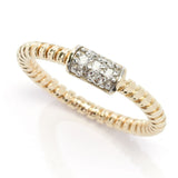 DIAMORE 14K Gold 0.10ctw Diamond Pave 7-Stone Ring, 1.5 grams