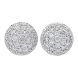 DIAMORE 14K Gold Polished 0.20ctw Diamond Pave Domed Stud Earrings