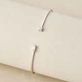 Peace Jewelers 14K Gold 0.33ctw Baguette & Round Lab Grown Diamond Bangle Bracelet