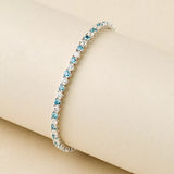 Women's Diamond Bracelet Peace Jewelers 5.00ctw Blue & White Lab Grown Diamond Tennis Bracelet