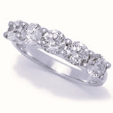 14K White Gold 2.00ctw Diamond 5-Stone Ring