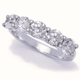 Gems of Distinction 14K Gold Polished 2.00ctw Diamond 5-Stone Ring