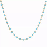Sabrina Designs Turquoise Bezel Station Necklace