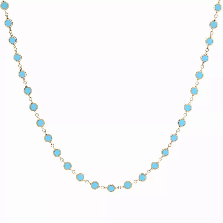 Sabrina Designs Turquoise Bezel Station Necklace